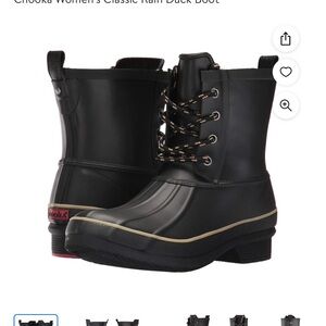 Chooka Black Classic Duck Boots Women’s Size 6